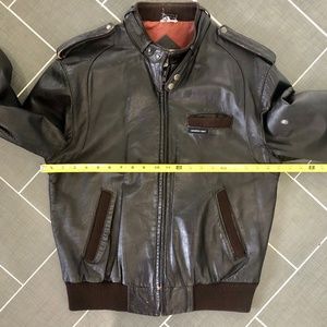 Vintage Leather Members Only Bomber Jacket